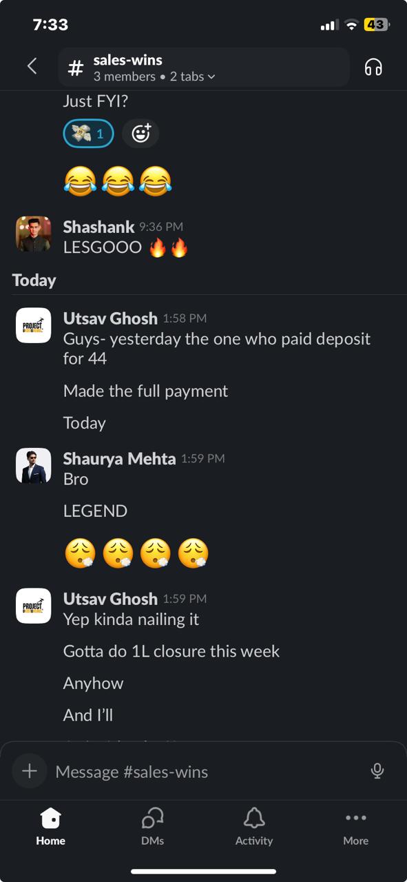 Client conversation 1