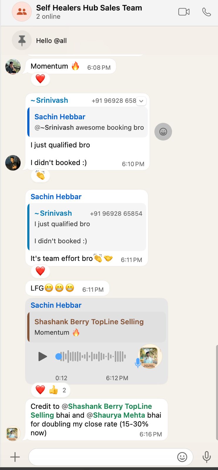 Client conversation 100