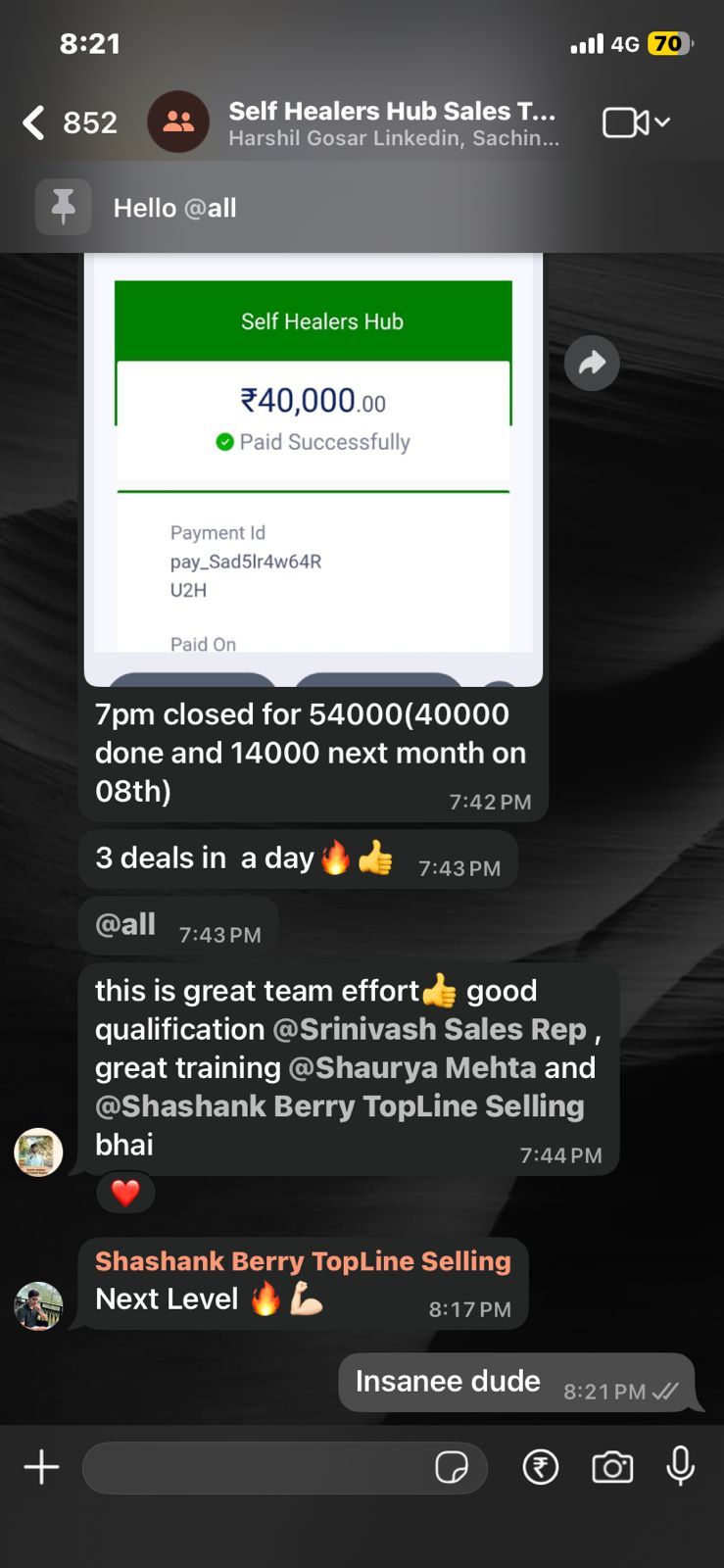 Client conversation 105