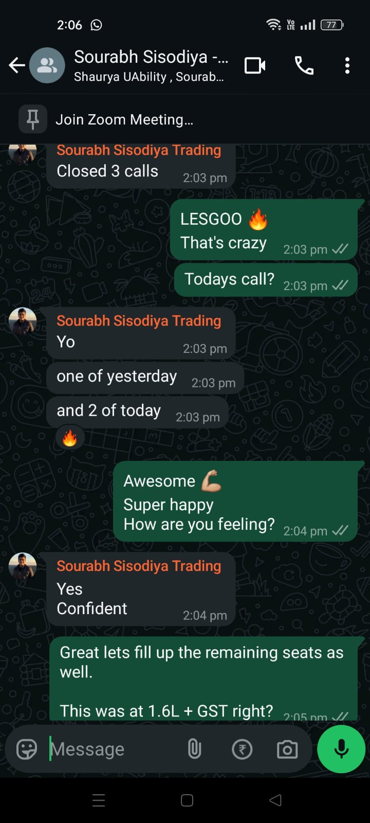 Client conversation 16