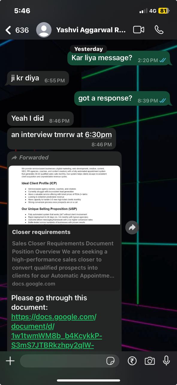 Client conversation 23