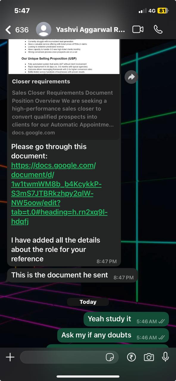Client conversation 24
