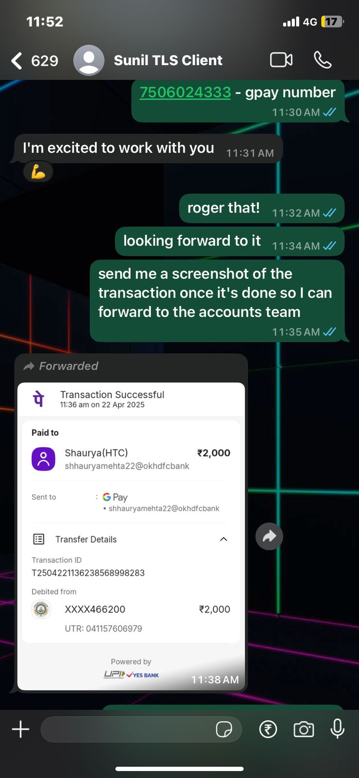 Client conversation 26