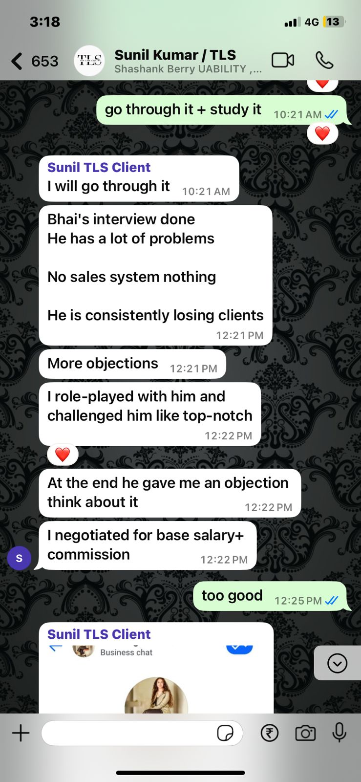 Client conversation 39
