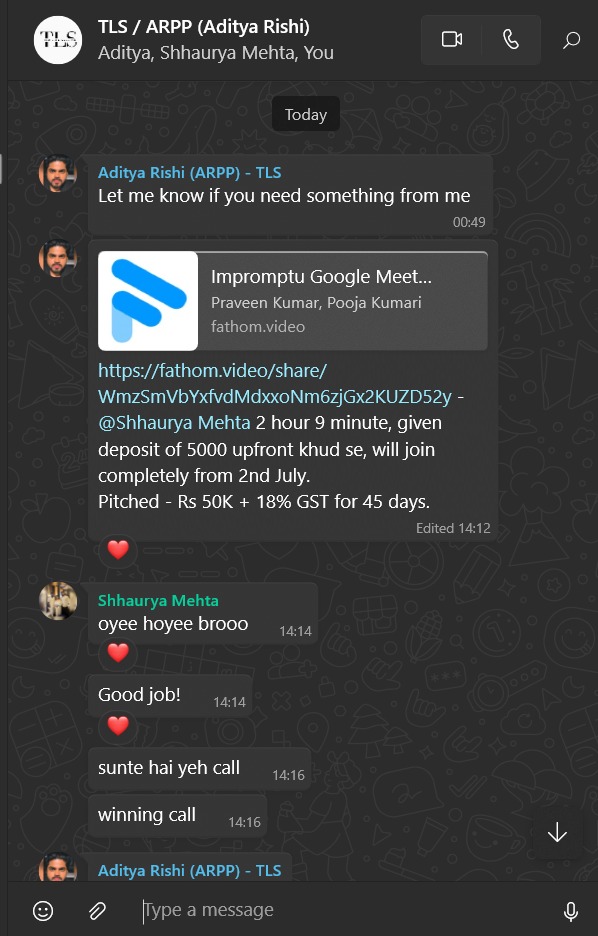 Client conversation 55