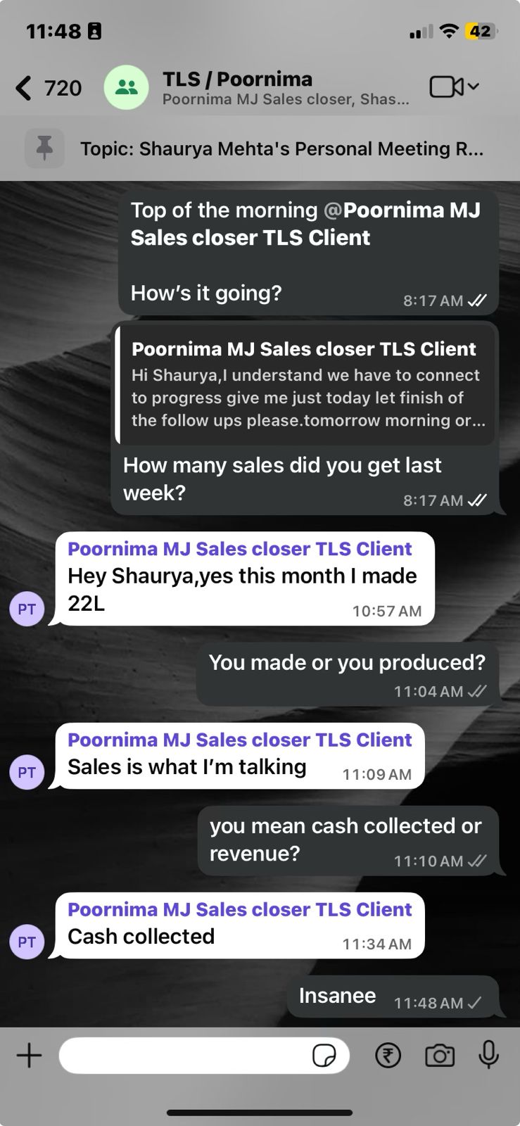 Client conversation 73