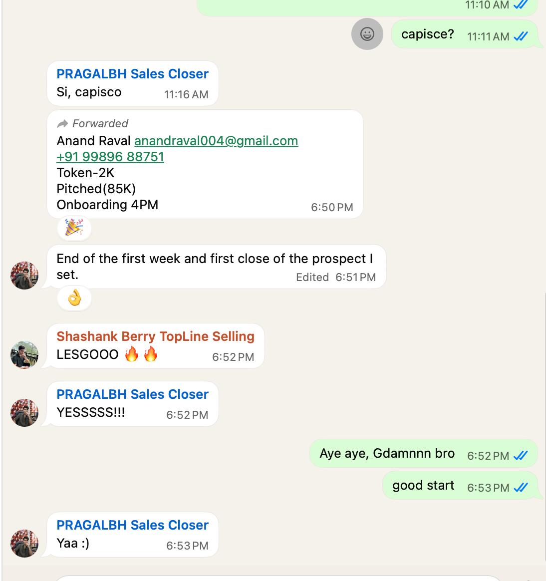 Client conversation 76
