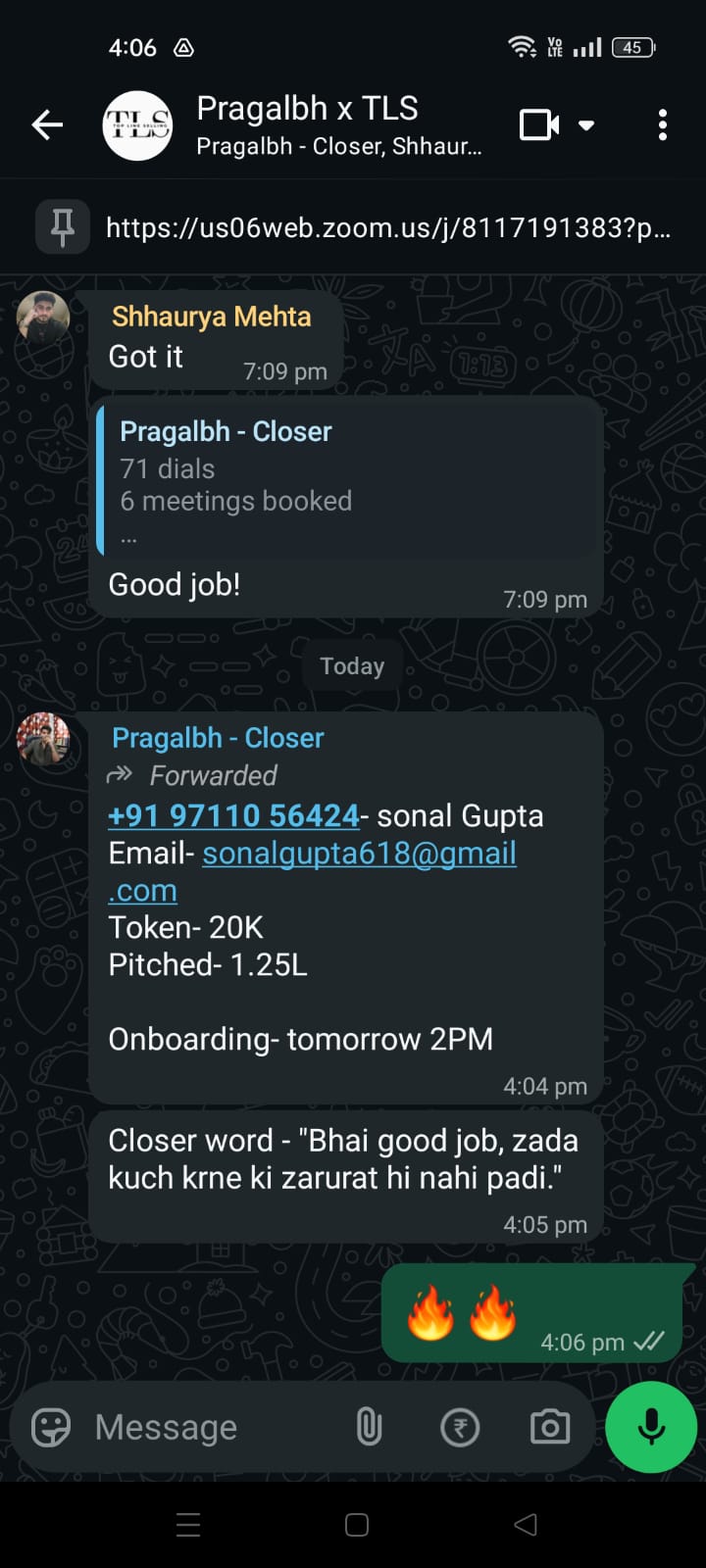 Client conversation 79