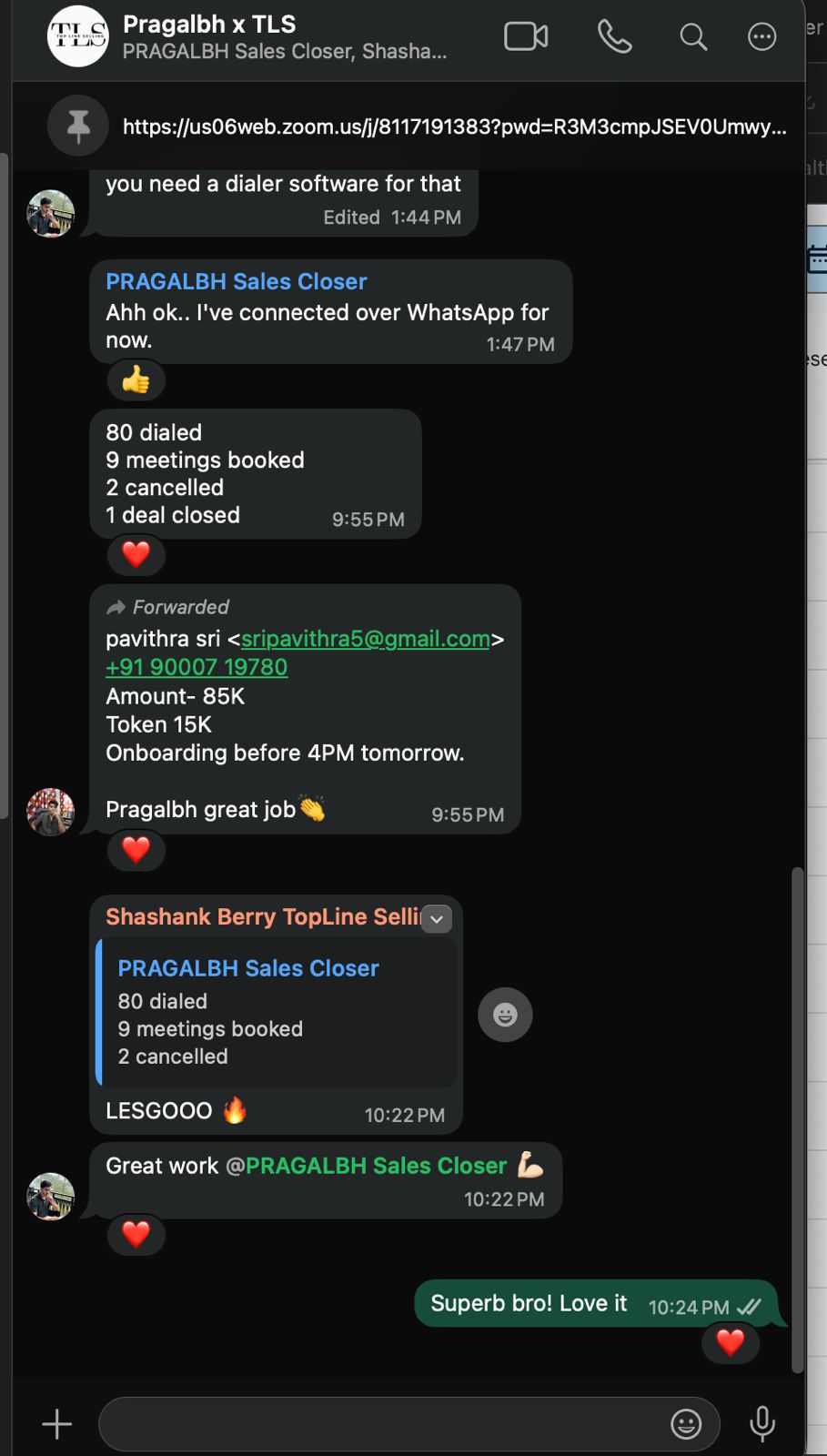 Client conversation 85