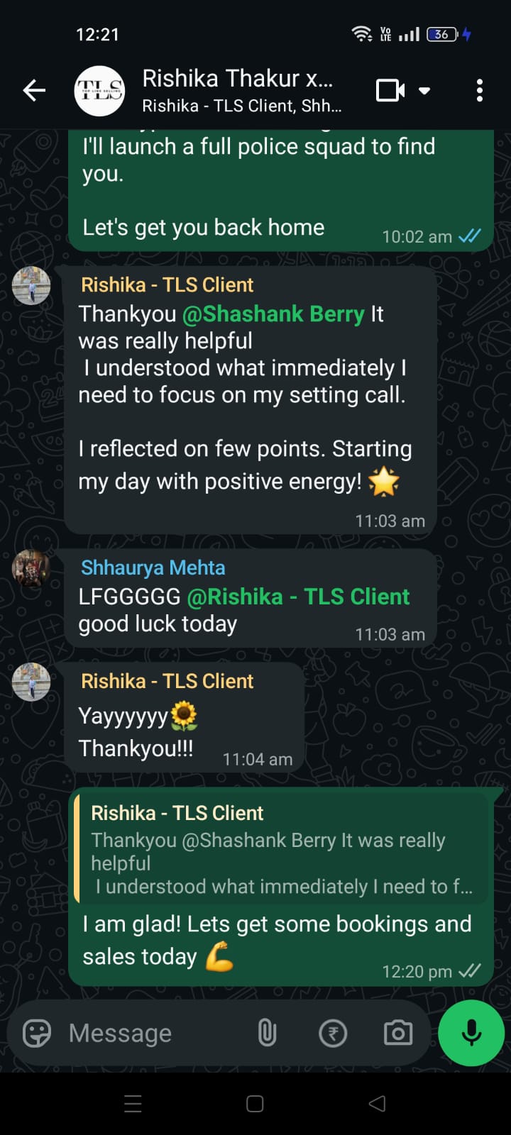 Client conversation 97